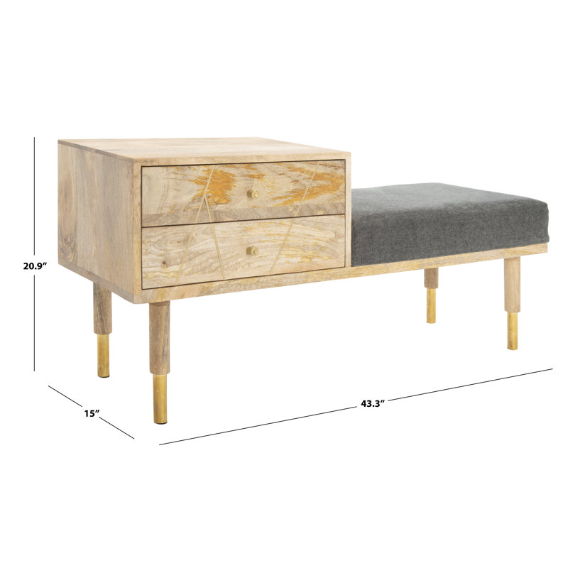Loon Peak® Wood Drawer Storage Bench Wayfair
